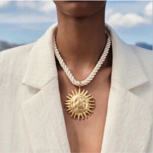 Zara Sun Cord Gold Necklace